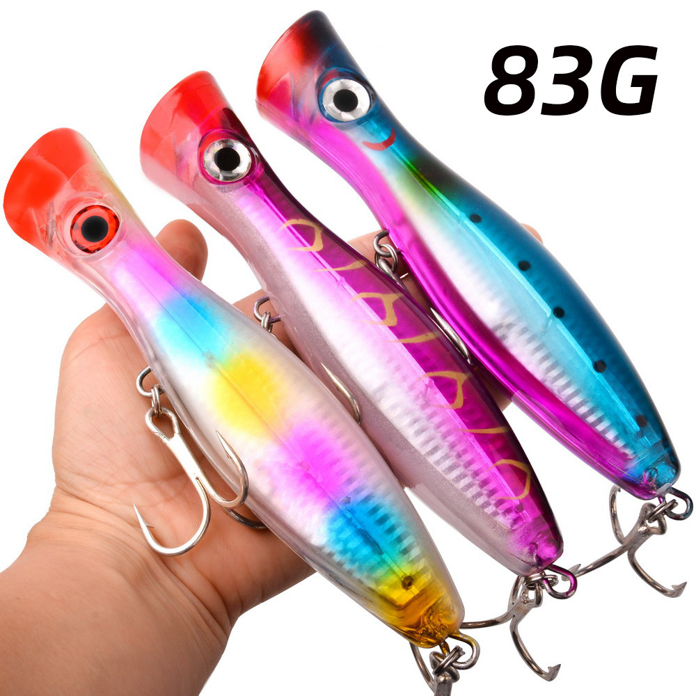 Fishing Lure Popper - 1pc 43g/83g grand Popper flottant Wobbler