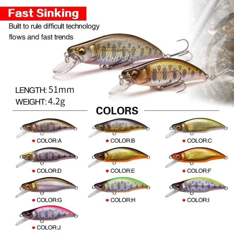 1pc japon conception 51mm 4.2g - Fishing Lure Crankbait avis et prix