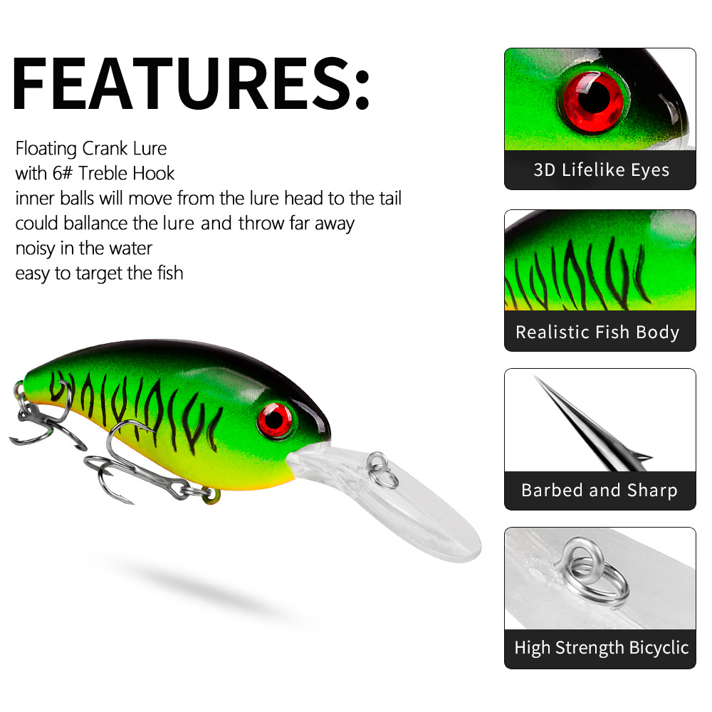 Leurre méné rigide de type cra - Fishing Lure Crankbait avis et prix