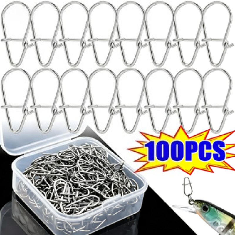 100 attaches rapides en acier  - Fishing Lure Accessories avis et prix